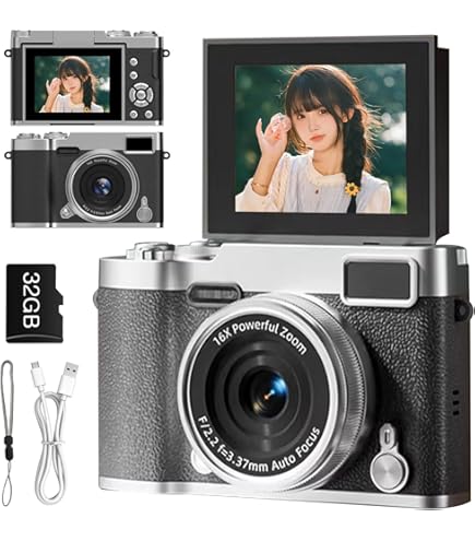 Amazon.co.jp: デジカメ4K44MP小型デジタルカメラポケットカメラ4400万